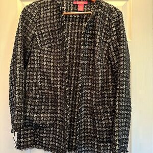 Women's Black and White Tweed Jacket
